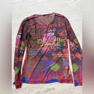 Reformation Vintage: Blue Ice Long Sleeve Tee